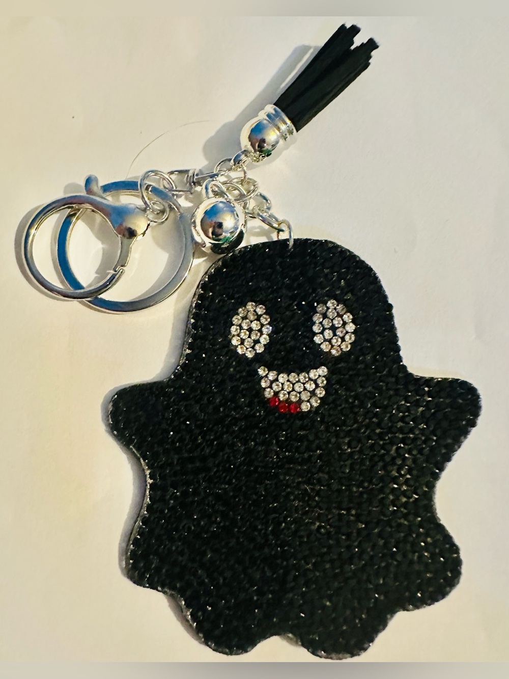 Black Rhinestone Ghost Keychain/Bagcharm